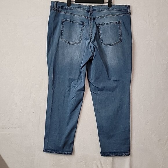 Terra & Sky Straight Leg Denim Jeans Womens Plus Size 22W Blue High Rise TS Core - Picture 7 of 14